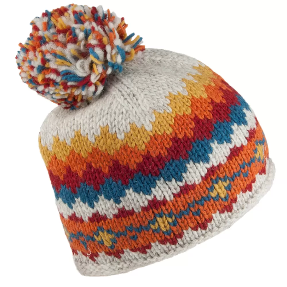 Chapeaux Hiver | Bonnets^Kusan Bonnet à Pompon Court multicolore