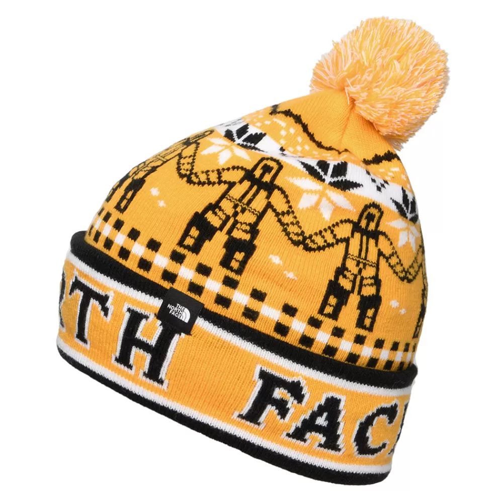 Bonnets À Pompon^The North Face Bonnet à Pompon Enfant Ski Tuke jaune-noir