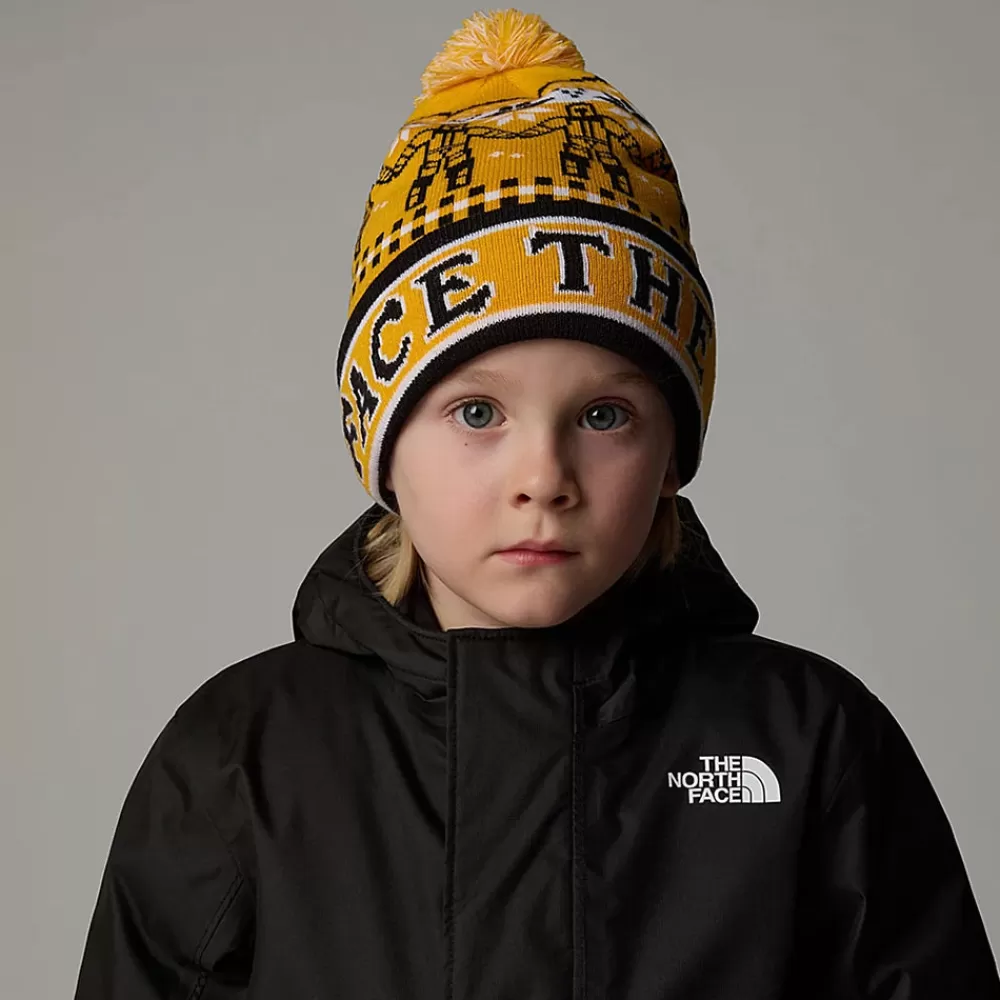 Bonnets À Pompon^The North Face Bonnet à Pompon Enfant Ski Tuke jaune-noir