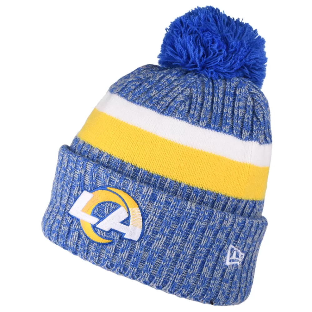 Bonnets À Pompon | Chapeaux Hiver^New Era Bonnet à Pompon NFL Sideline Sport Knit Los Angeles Rams bleu roi-or