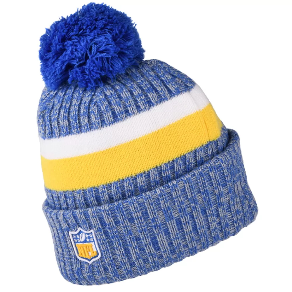 Bonnets À Pompon | Chapeaux Hiver^New Era Bonnet à Pompon NFL Sideline Sport Knit Los Angeles Rams bleu roi-or