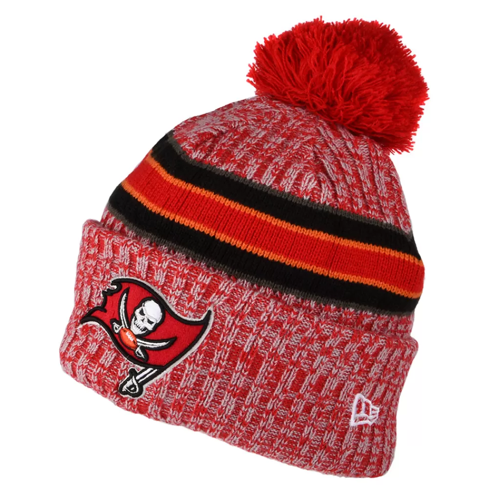 Bonnets À Pompon | Chapeaux Hiver^New Era Bonnet à Pompon NFL Sideline Sport Knit Tampa Bay Buccaneers rouge-noir