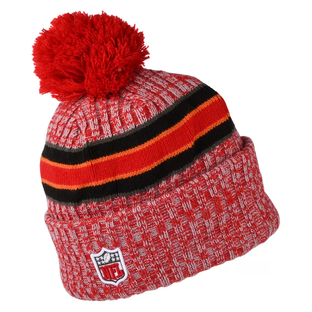 Bonnets À Pompon | Chapeaux Hiver^New Era Bonnet à Pompon NFL Sideline Sport Knit Tampa Bay Buccaneers rouge-noir