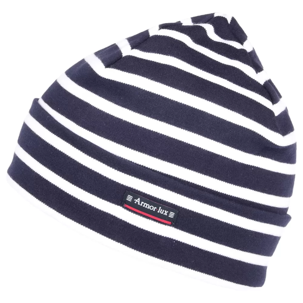 Bonnets | Chapeaux Hiver^Armor Lux Bonnet en Coton Interlock à Rayures Treguier bleu marine-blanc