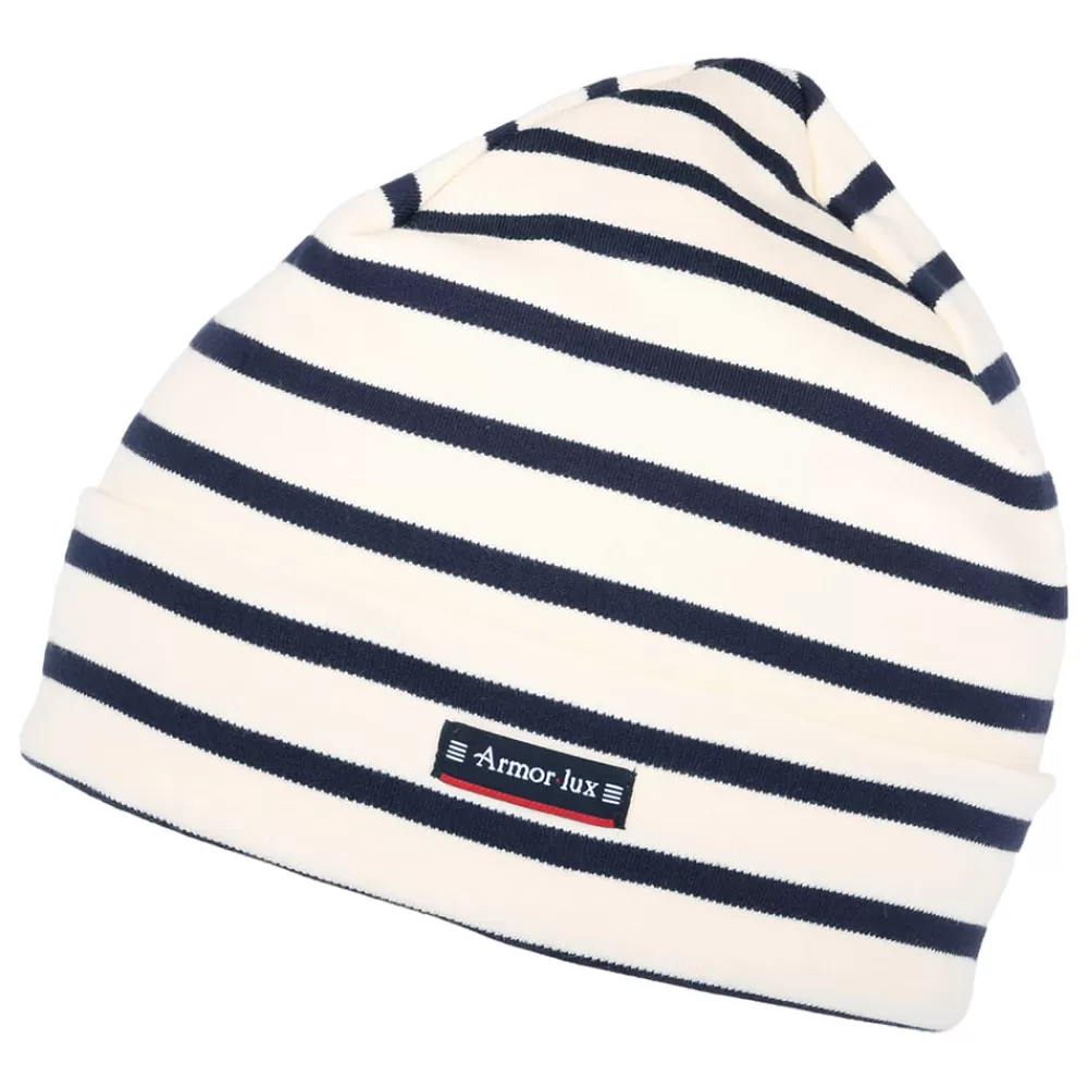 Bonnets | Chapeaux Hiver^Armor Lux Bonnet en Coton Interlock à Rayures Treguier naturel-bleu marine