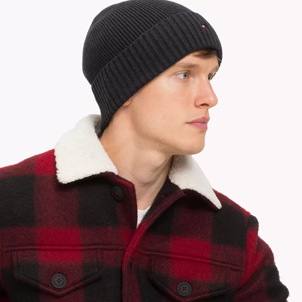 Bonnets | Chapeaux Hiver^Tommy Hilfiger Bonnet en Cotton et Cachemire Pima Essential Flag noir