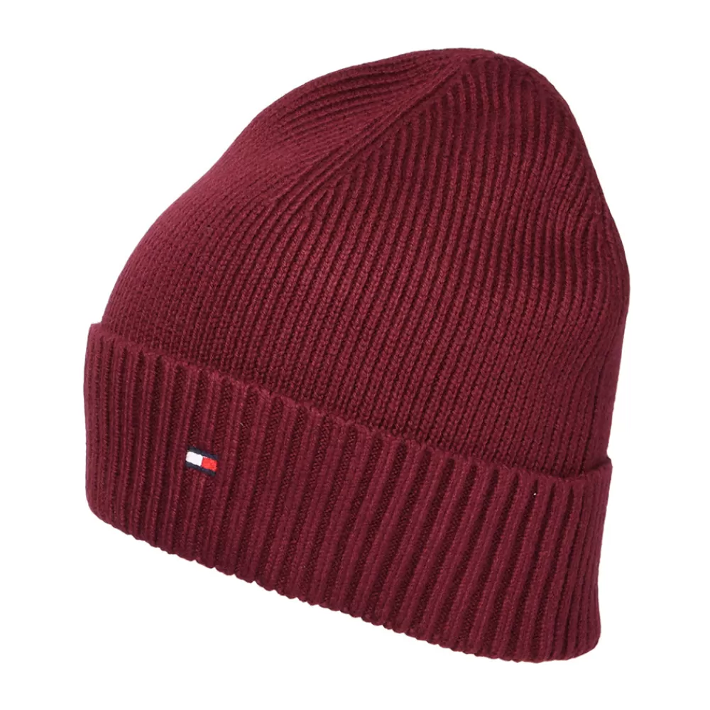 Bonnets | Chapeaux Hiver^Tommy Hilfiger Bonnet en Cotton et Cachemire Pima Essential Flag vin