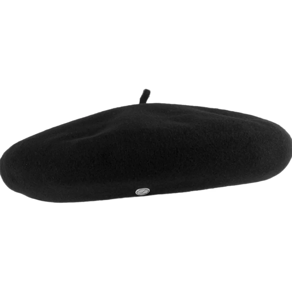Chapeaux Hiver | Bérets^Héritage par Laulhère Béret en Laine Mérinos Campan Luxury noir HÉRITAGE PAR LAULHÈRE