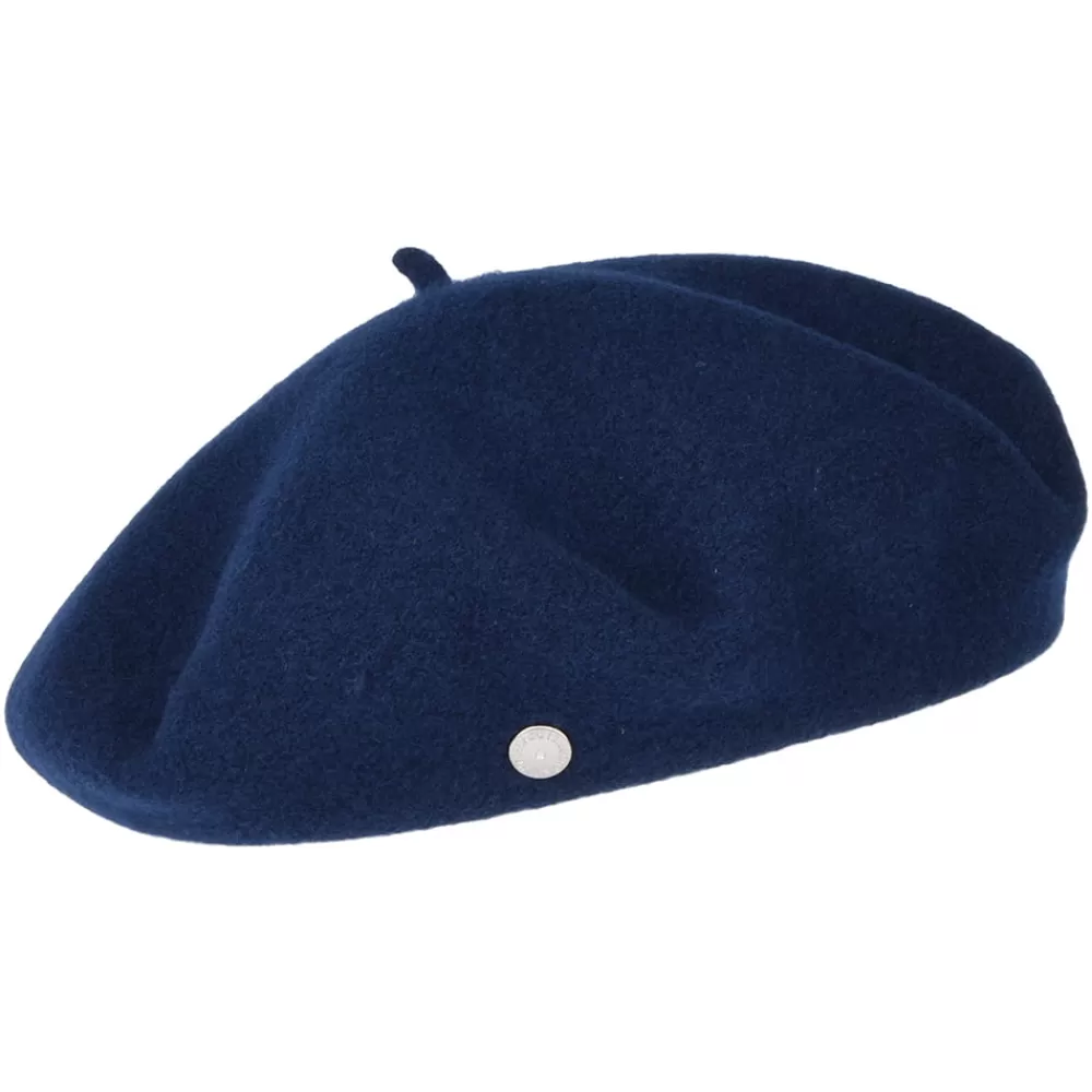 Filles^Héritage par Laulhère Béret Enfant Petit Basque en Laine Mérinos bleu marine HÉRITAGE PAR LAULHÈRE