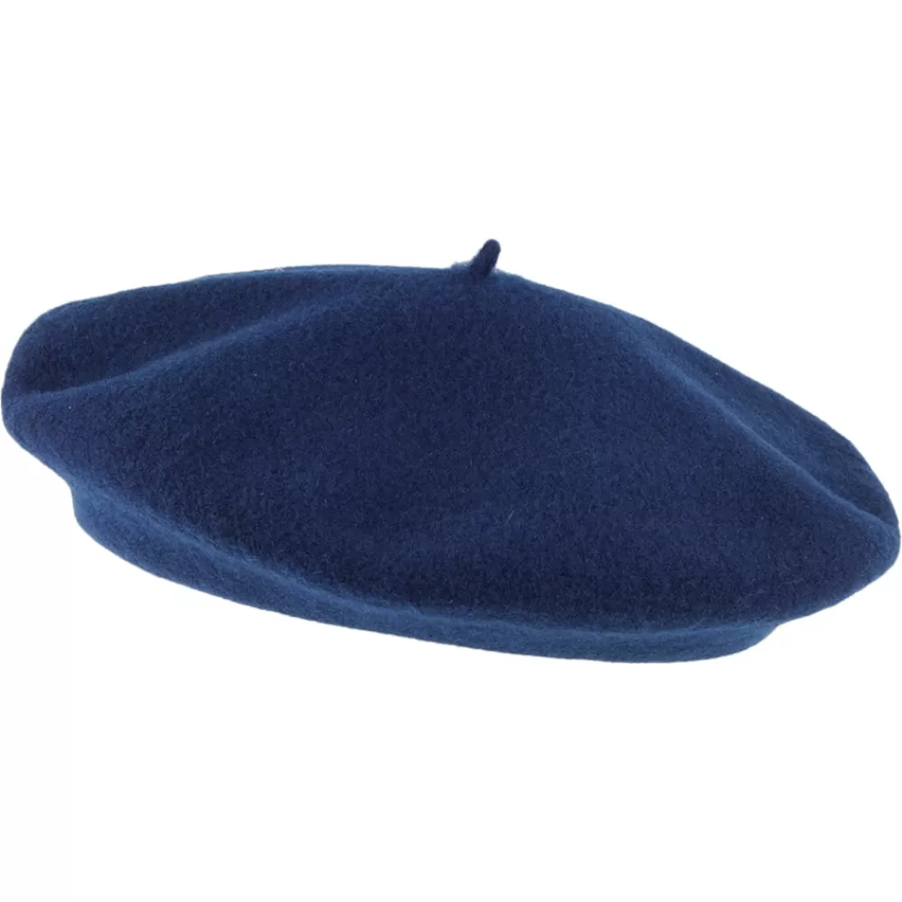 Filles^Héritage par Laulhère Béret Enfant Petit Basque en Laine Mérinos bleu marine HÉRITAGE PAR LAULHÈRE