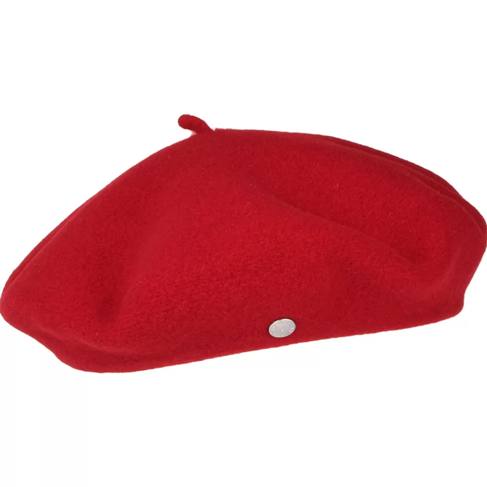 Filles^Héritage par Laulhère Béret Enfant Petit Basque en Laine Mérinos rouge HÉRITAGE PAR LAULHÈRE