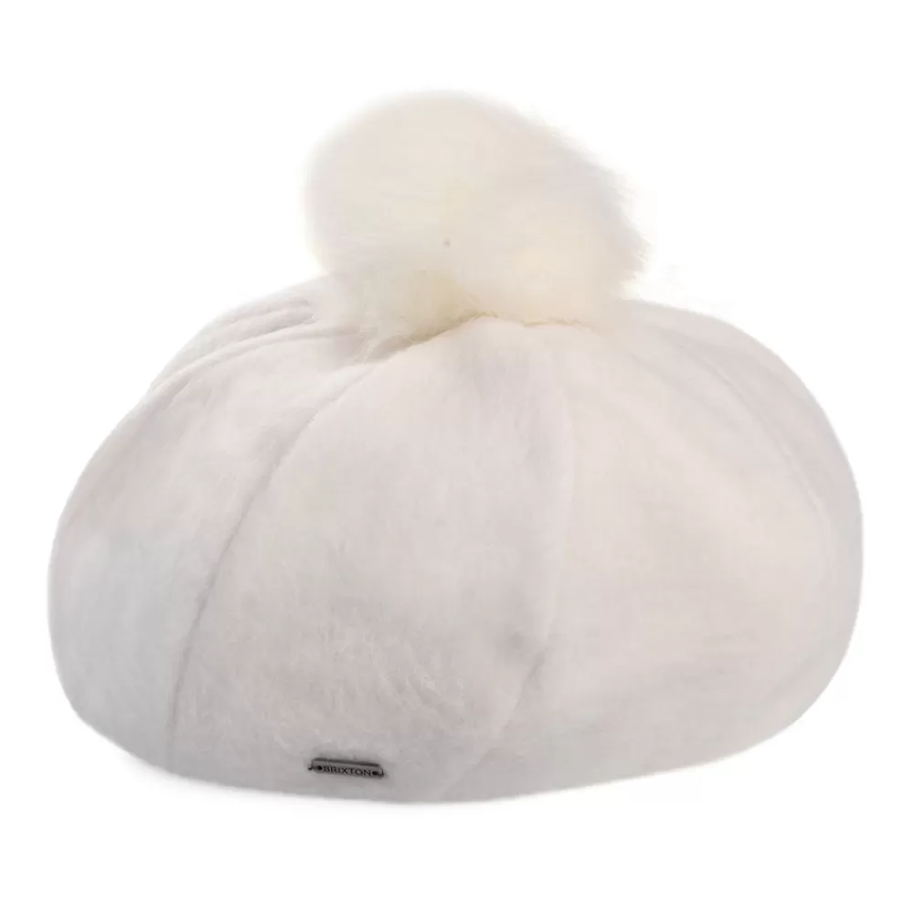 Chapeaux Hiver | Bérets^Brixton Béret Oversize avec Pompon en Fausse Fourrure Natalie blanc cassé
