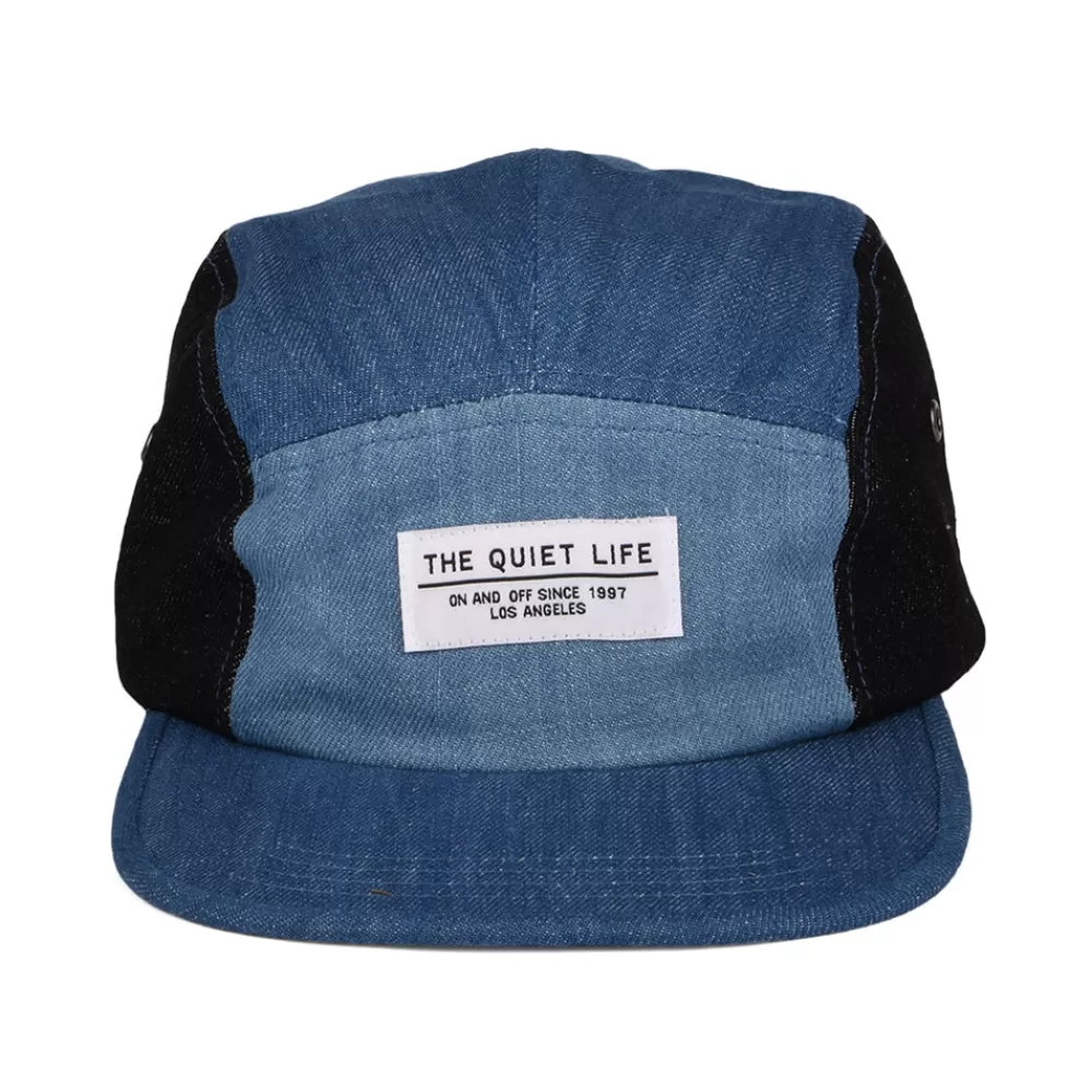 Casquettes De Baseball | Casquettes Homme^The Quiet Life Casquette 5 Panel en Jean Patchwork noir denim
