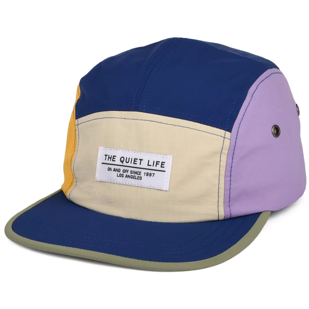 Casquettes De Baseball | Casquettes Homme^The Quiet Life Casquette 5 Panel en Nylon Ripstop bleu marine-crème-violet