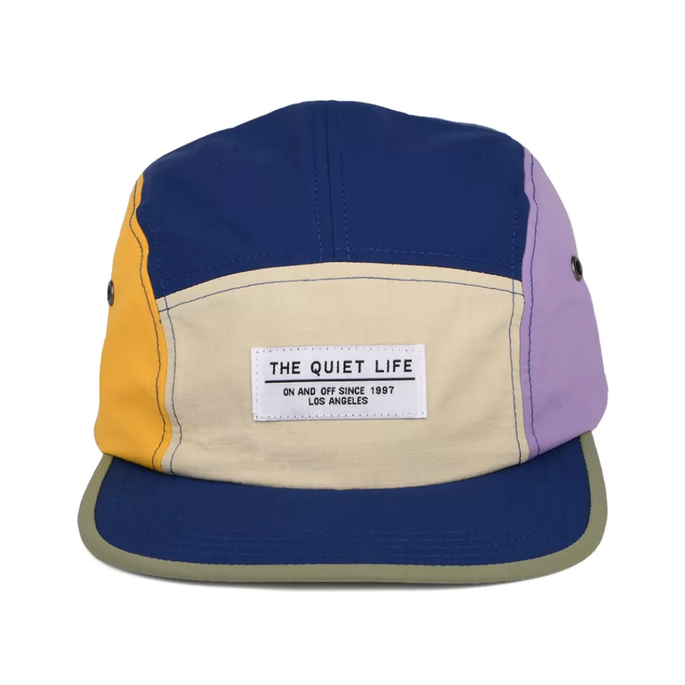 Casquettes De Baseball | Casquettes Homme^The Quiet Life Casquette 5 Panel en Nylon Ripstop bleu marine-crème-violet