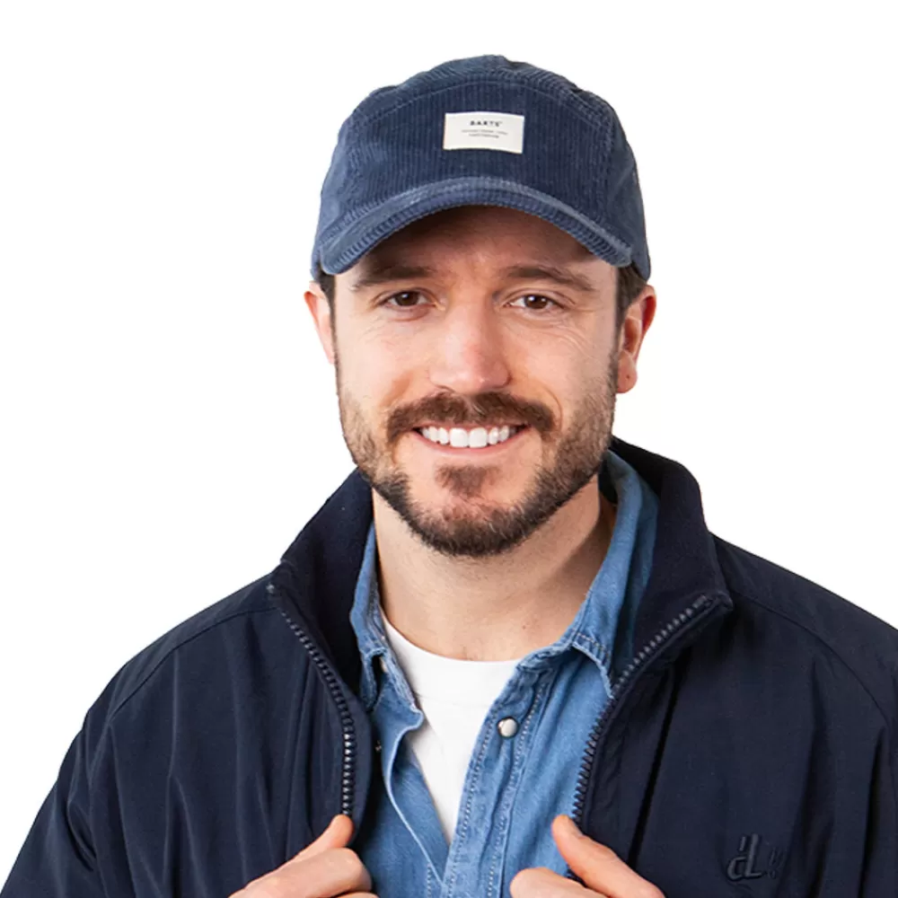 Casquettes De Baseball | Casquettes Homme^Barts Casquette 5 Panel en Velours Côtelé Hardford bleu marine