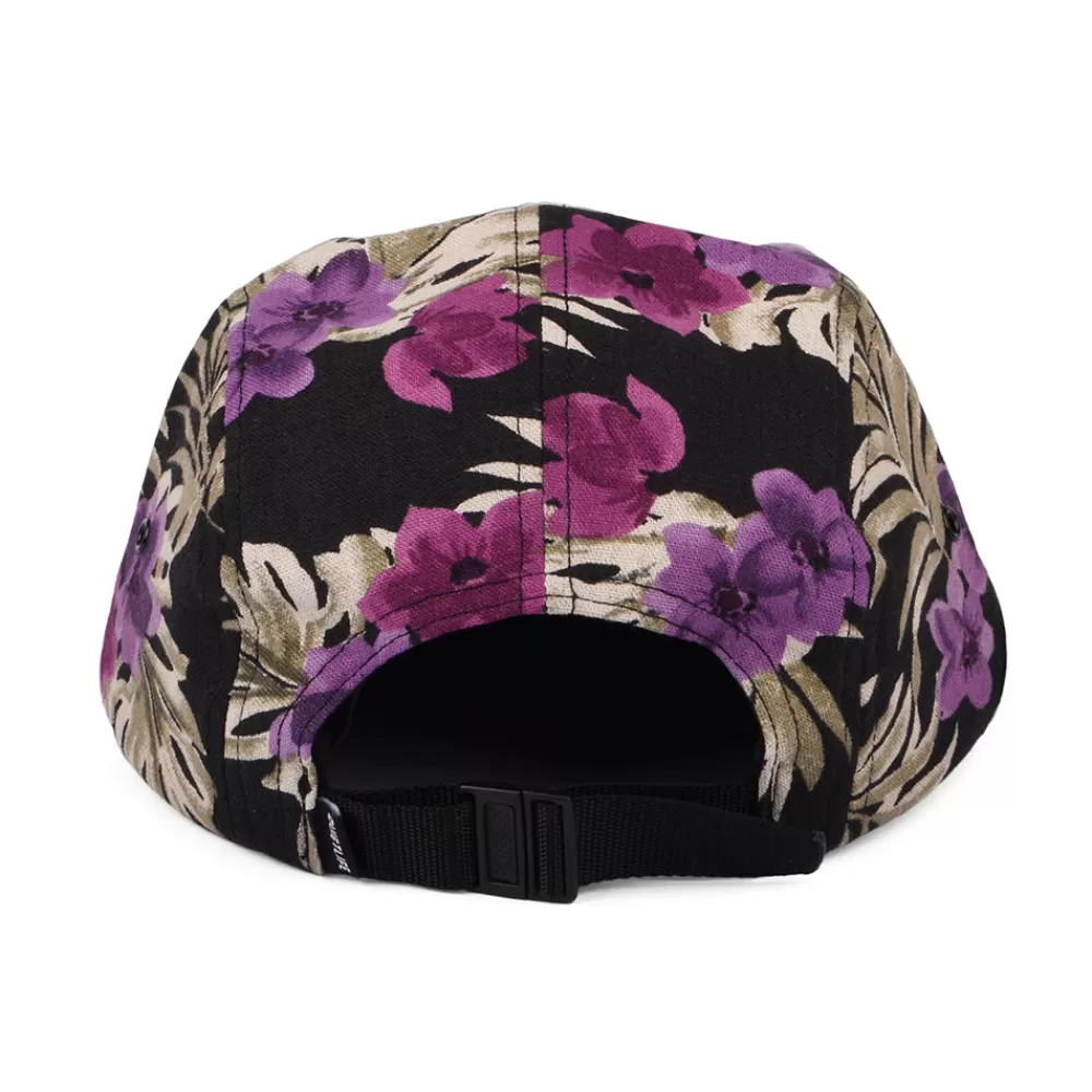 Casquettes De Baseball | Casquettes Homme^The Quiet Life Casquette 5 Panel Floral en Coton Bio noir-violet