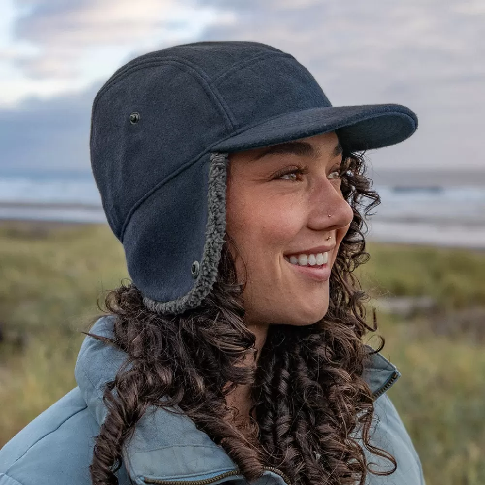 Chapeaux Hiver | Chapeaux Anti Uv^Sunday Afternoons Casquette 5 Panel Recyclée Avec Protège-Oreilles Frontier bleu marine foncé