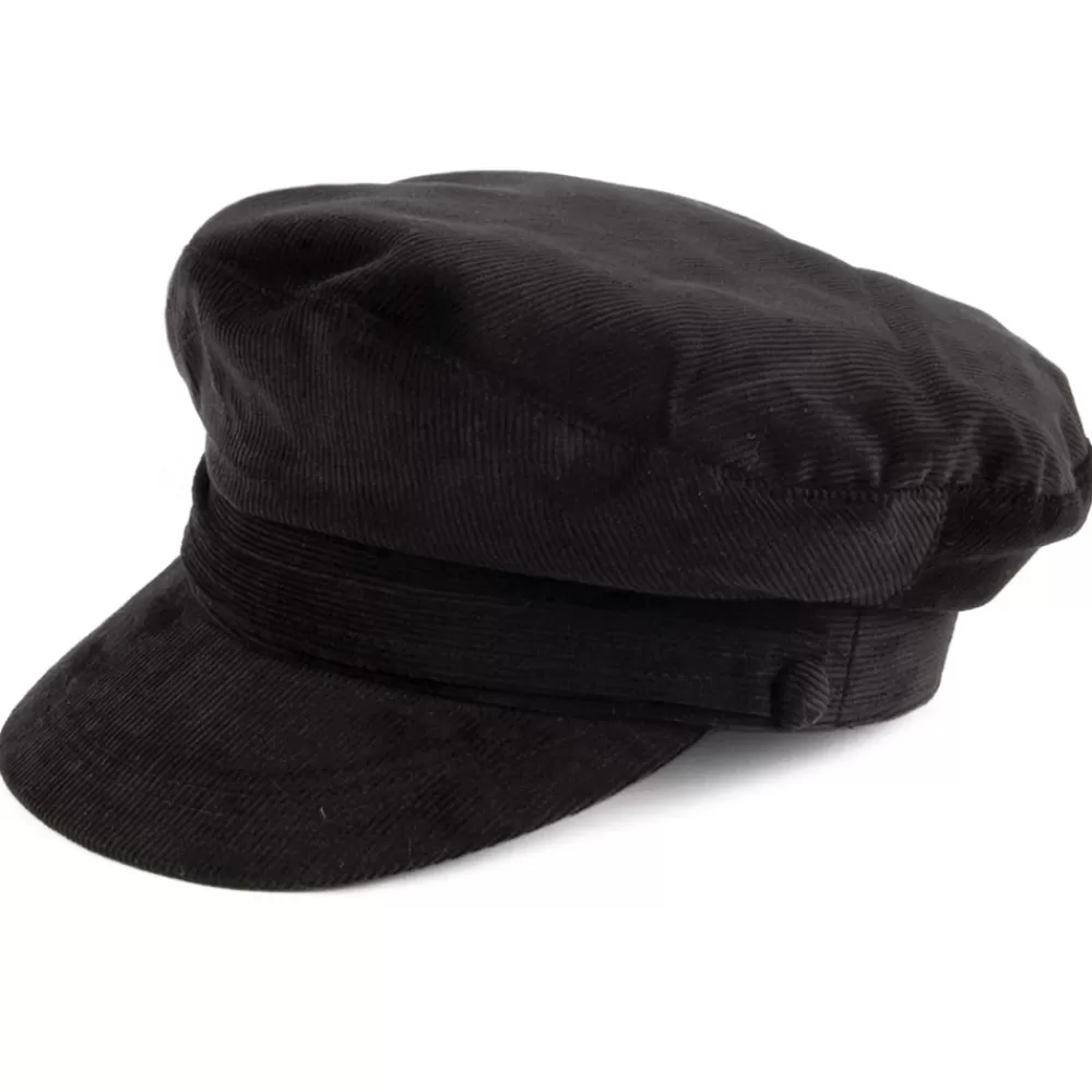 Casquettes Femme | Chapeaux Hiver^Jaxon & James Casquette de Marin en Velours Côtelé noir JAXON & JAMES
