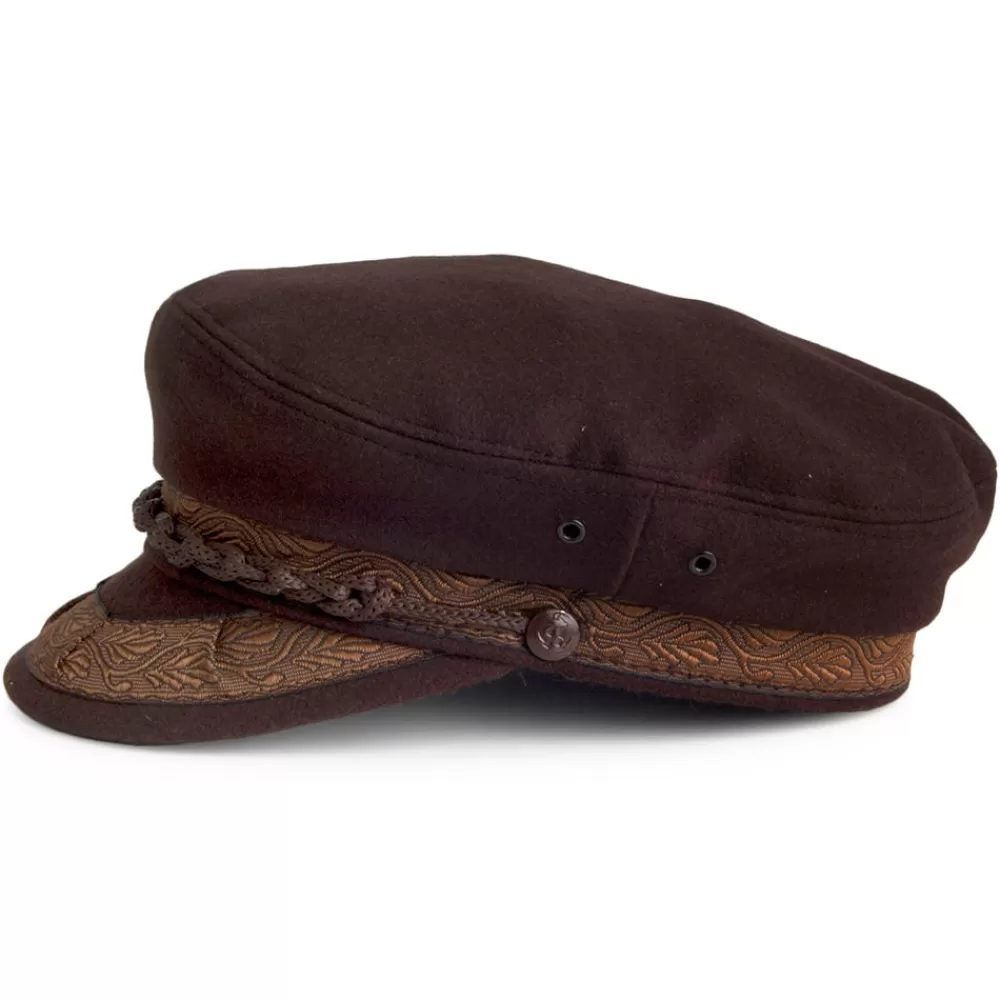 Grandes Tailles | Casquettes De Marin^Jaxon & James Casquette de Marin Grec en Laine marron JAXON & JAMES