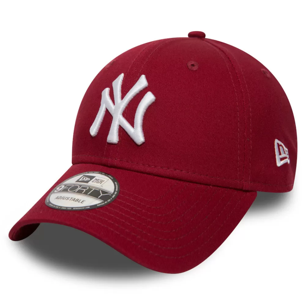 Garçons^New Era Casquette Enfant 9FORTY MLB League Essential New York Yankees écarlate-blanc
