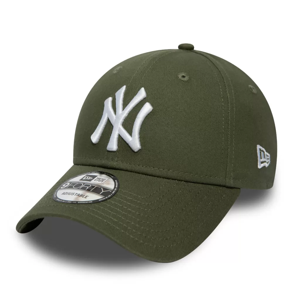 Garçons^New Era Casquette Enfant 9FORTY MLB League Essential New York Yankees olive-blanc