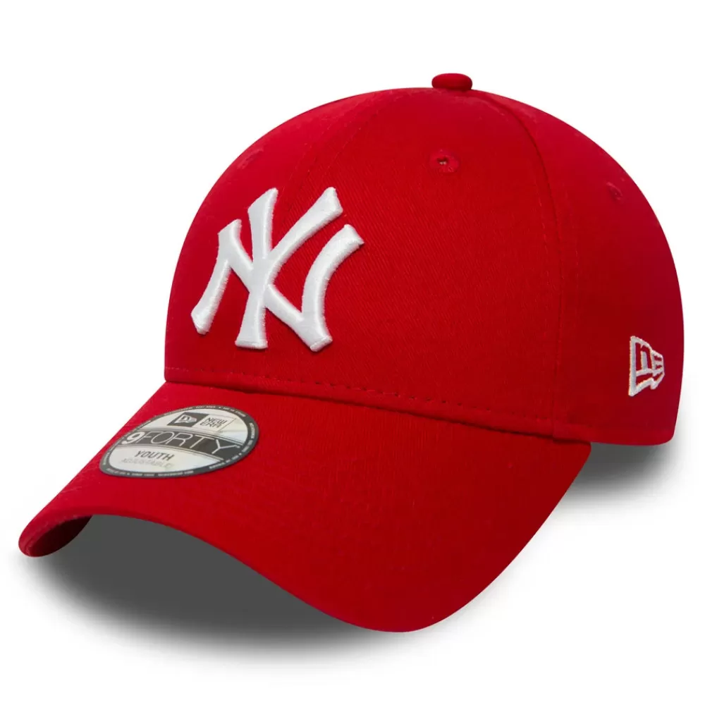 Garçons^New Era Casquette Enfant 9FORTY MLB League Essential New York Yankees rouge