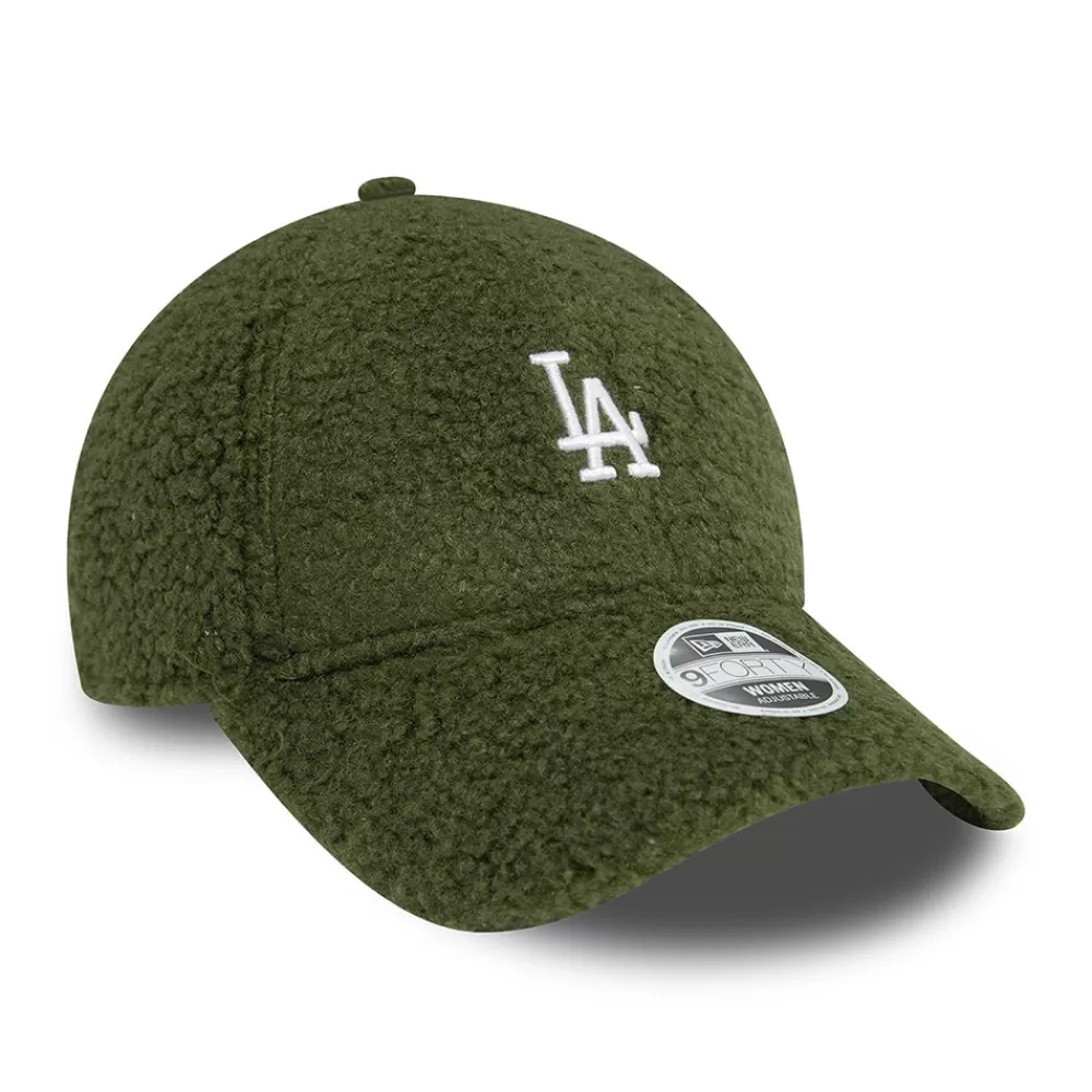 Chapeaux Hiver | Casquettes De Baseball^New Era Casquette Femme 9FORTY MLB Borg L.A. Dodgers olive-blanc