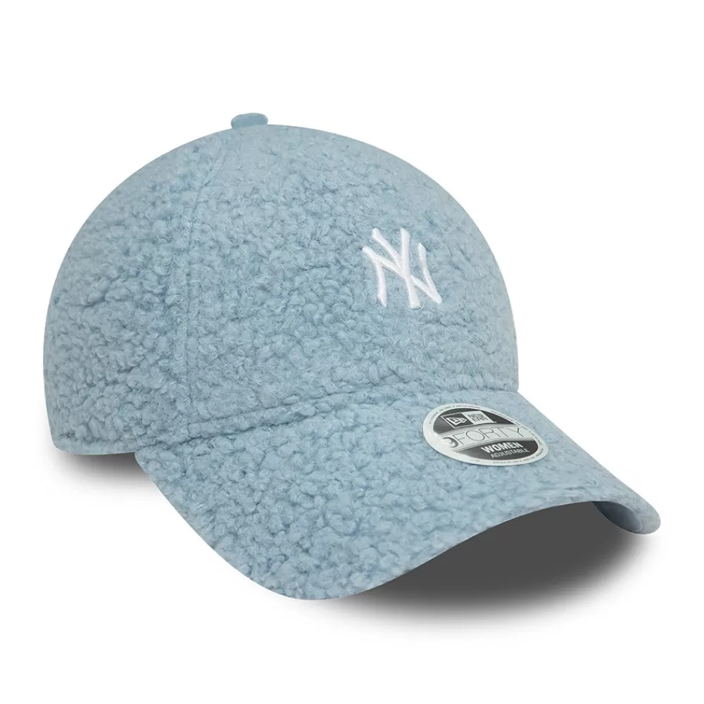 Chapeaux Hiver | Casquettes De Baseball^New Era Casquette Femme 9FORTY MLB Borg New York Yankees bleu clair-blanc