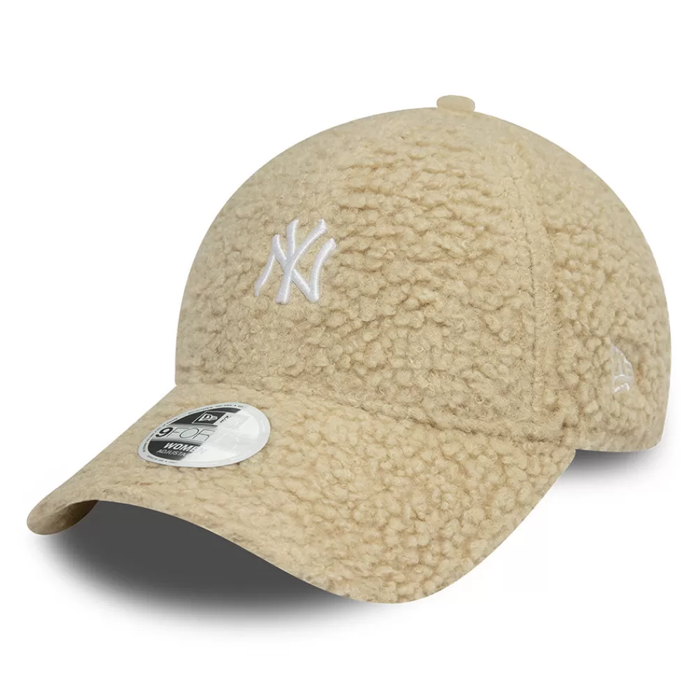 Chapeaux Hiver | Casquettes Femme^New Era Casquette Femme 9FORTY MLB Borg New York Yankees pierre-blanc