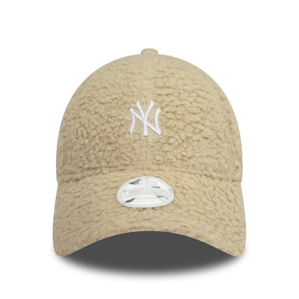 Chapeaux Hiver | Casquettes Femme^New Era Casquette Femme 9FORTY MLB Borg New York Yankees pierre-blanc