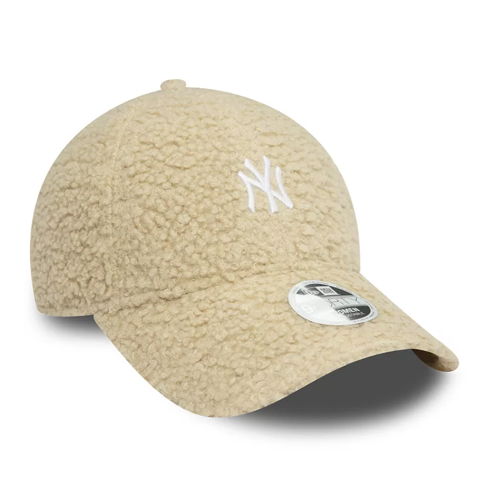 Chapeaux Hiver | Casquettes Femme^New Era Casquette Femme 9FORTY MLB Borg New York Yankees pierre-blanc