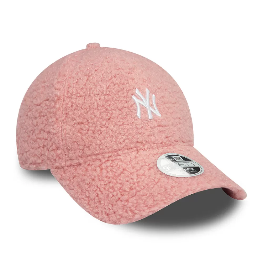 Chapeaux Hiver | Casquettes De Baseball^New Era Casquette Femme 9FORTY MLB Borg New York Yankees rose blush-blanc