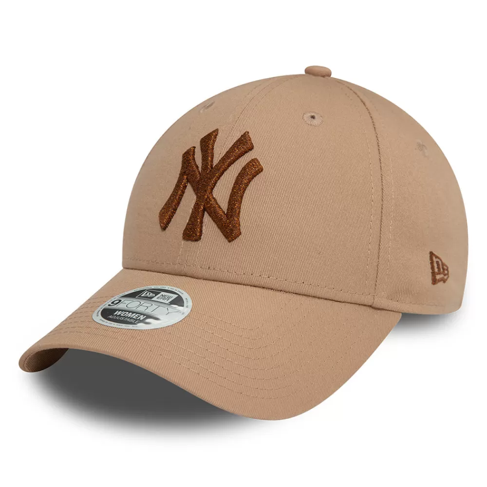Casquettes De Baseball | Casquettes Femme^New Era Casquette Femme 9FORTY MLB Metallic New York Yankees taupe