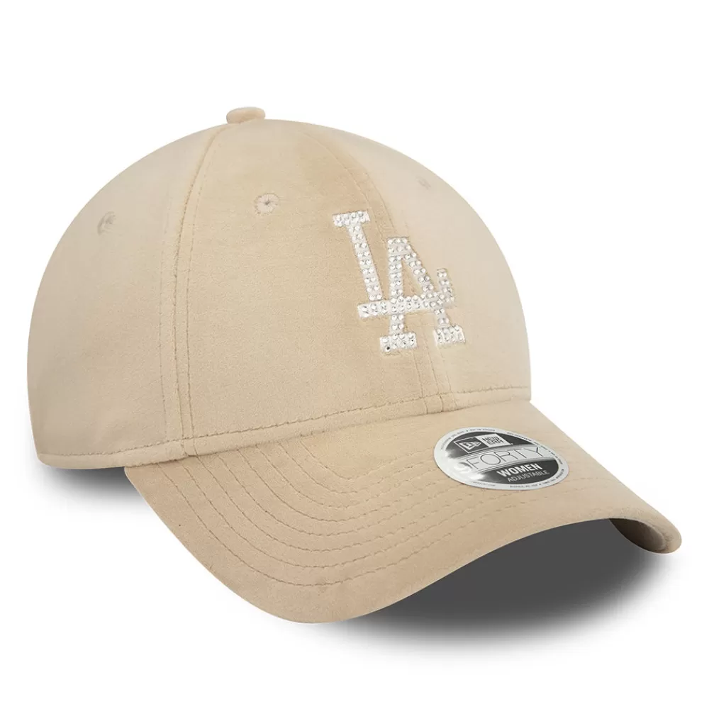 Chapeaux Hiver | Casquettes De Baseball^New Era Casquette Femme 9FORTY MLB Velour Diamante L.A. Dodgers pierre