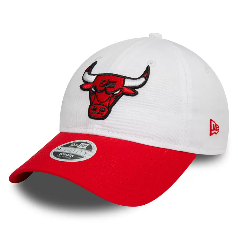 Casquettes De Baseball | Casquettes Femme^New Era Casquette Femme 9TWENTY NBA White Crown Chicago Bulls blanc-rouge