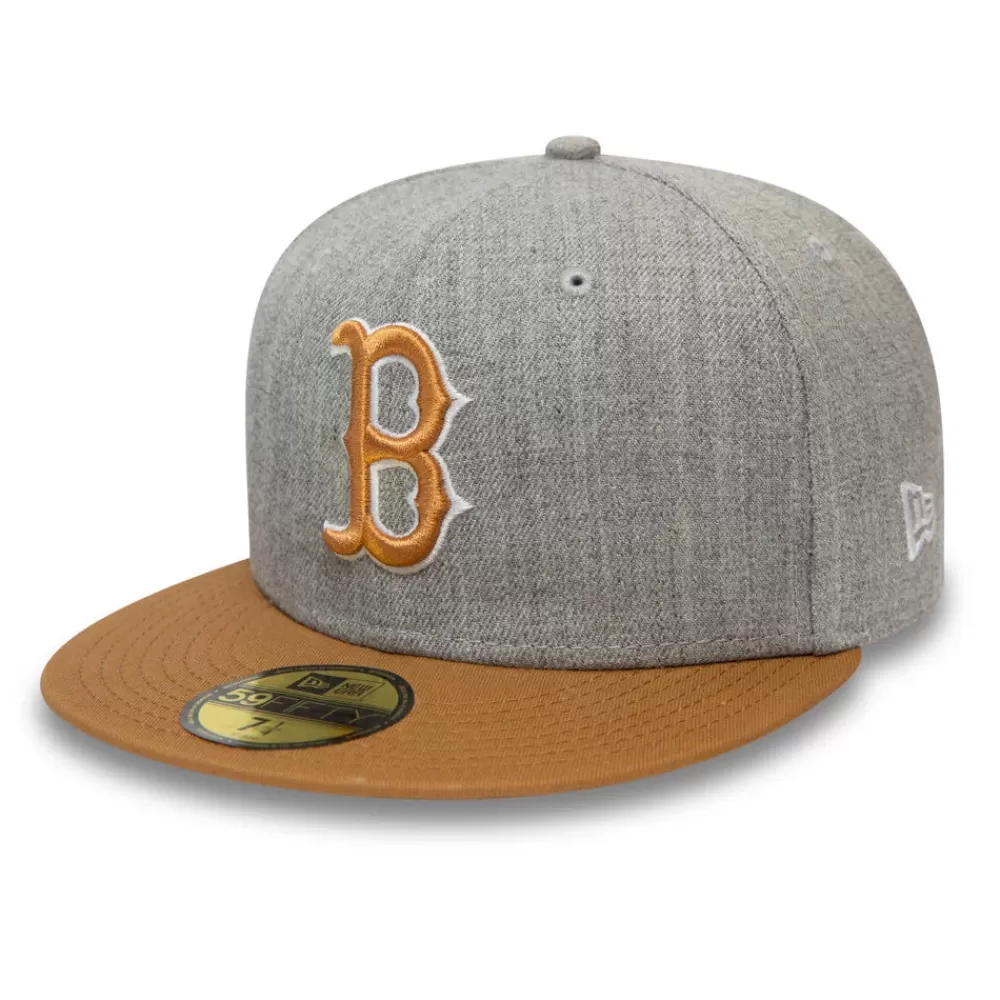 Casquettes De Baseball | Casquettes Homme^New Era Casquette 59FIFTY MLB Heather Contrast Boston Red Sox gris-beige sable