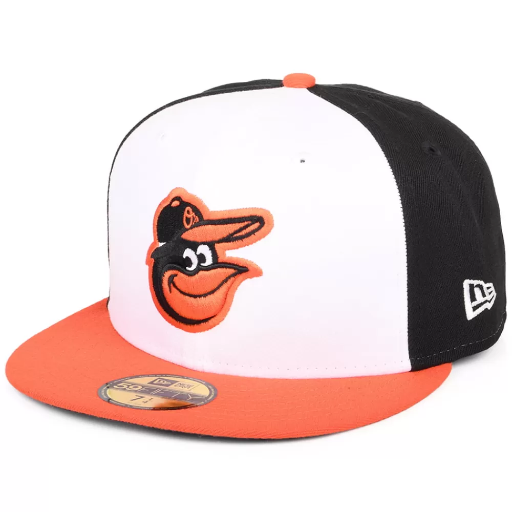 Casquettes De Baseball | Casquettes Homme^New Era Casquette 59FIFTY MLB On Field AC Perf Baltimore Orioles blanc-orange