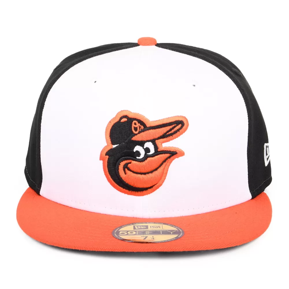 Casquettes De Baseball | Casquettes Homme^New Era Casquette 59FIFTY MLB On Field AC Perf Baltimore Orioles blanc-orange