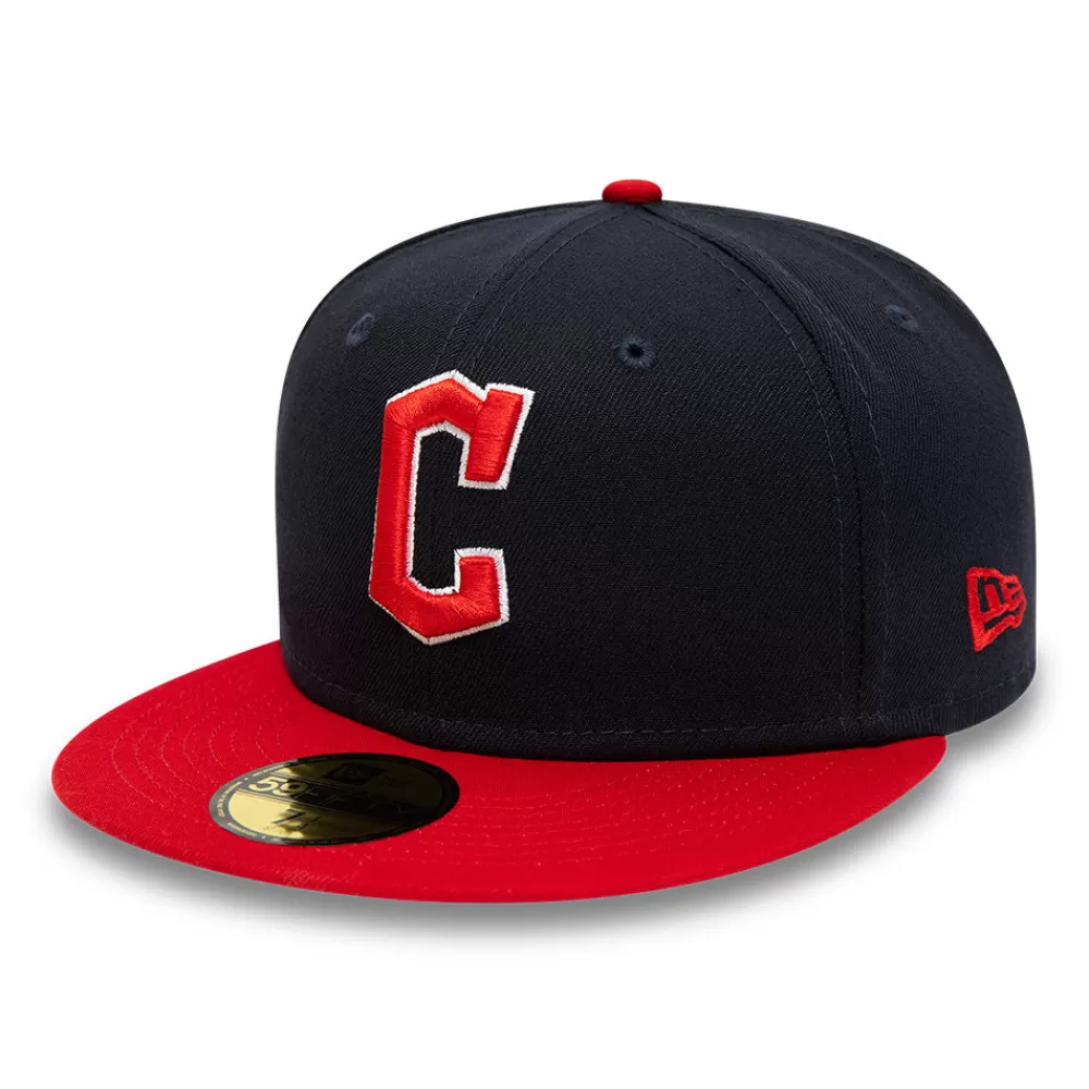 Casquettes De Baseball | Casquettes Homme^New Era Casquette 59FIFTY MLB On Field AC Perf Cleveland Guardians bleu marine-rouge