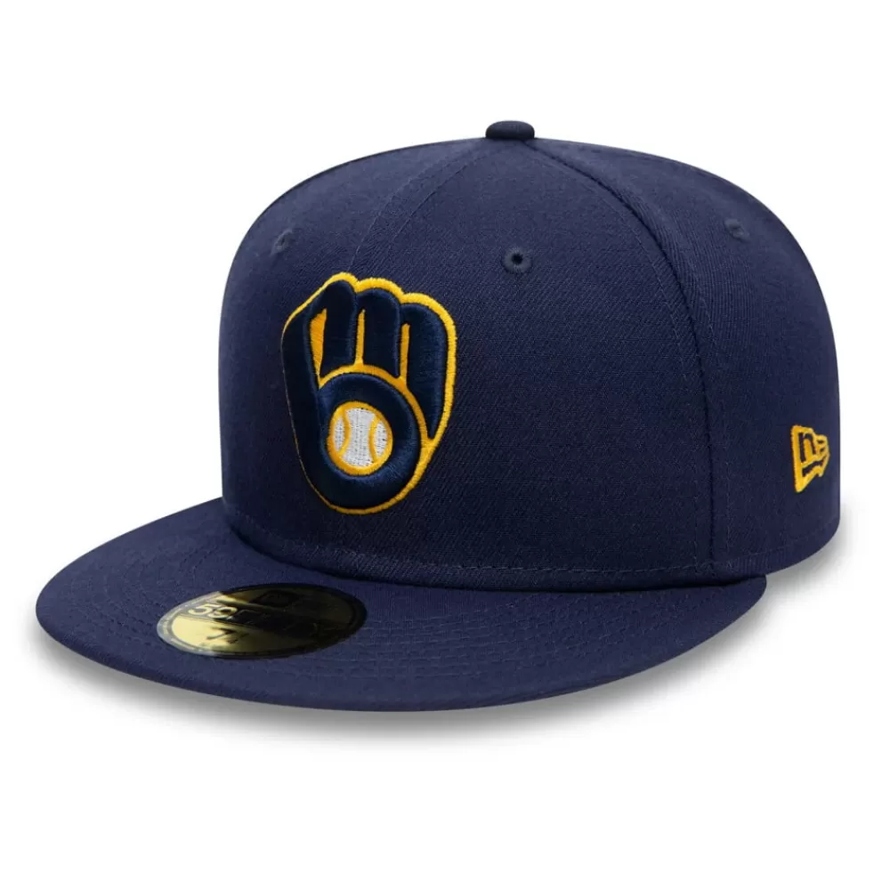 Casquettes De Baseball | Casquettes Homme^New Era Casquette 59FIFTY MLB On Field AC Perf Milwaukee Brewers bleu marine