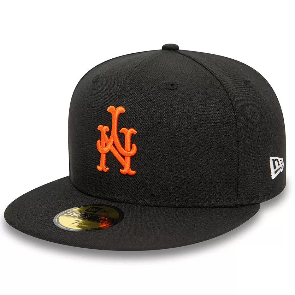 Casquettes De Baseball | Casquettes Homme^New Era Casquette 59FIFTY MLB Upside Down AOP New York Mets noir-orange