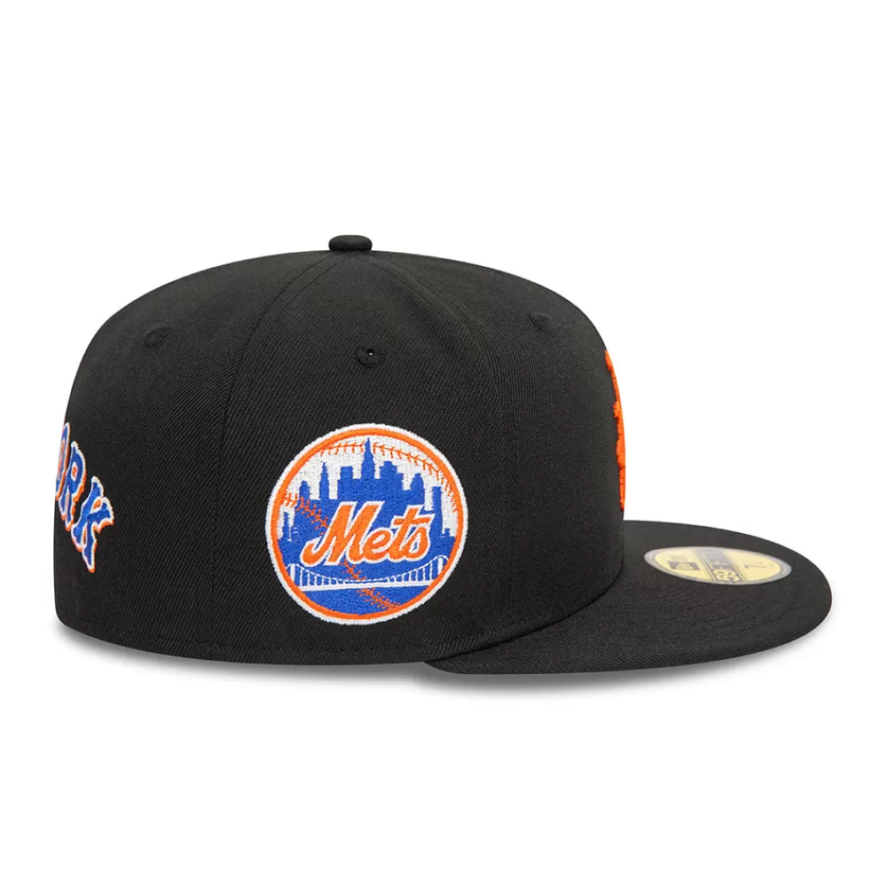 Casquettes De Baseball | Casquettes Homme^New Era Casquette 59FIFTY MLB Upside Down AOP New York Mets noir-orange