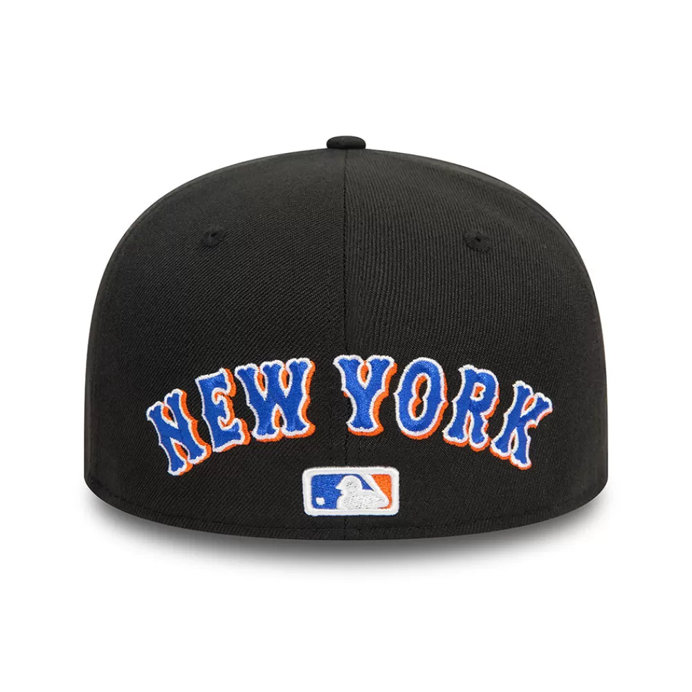 Casquettes De Baseball | Casquettes Homme^New Era Casquette 59FIFTY MLB Upside Down AOP New York Mets noir-orange