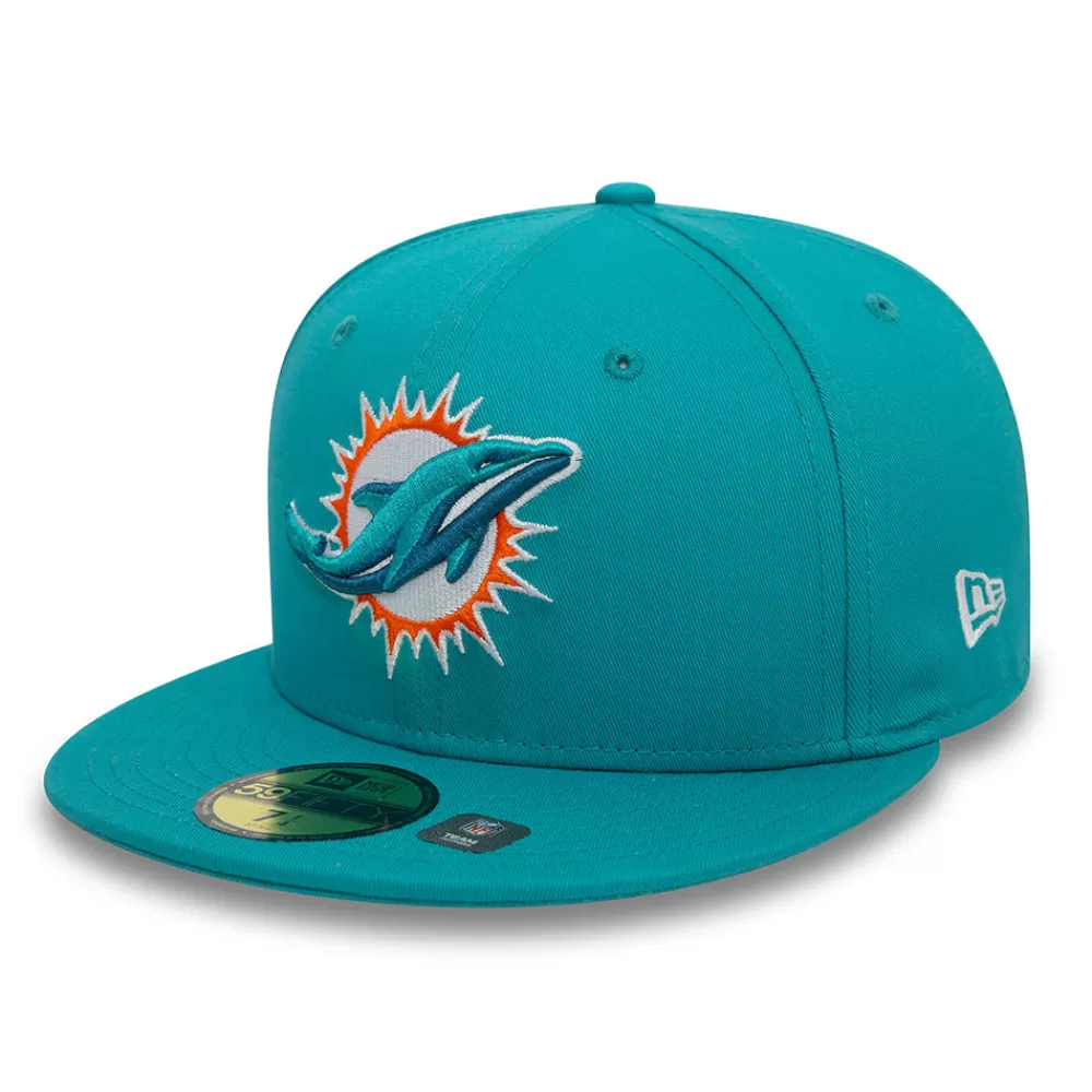 Casquettes De Baseball | Casquettes Homme^New Era Casquette 59FIFTY NFL OTC Miami Dolphins bleu sarcelle
