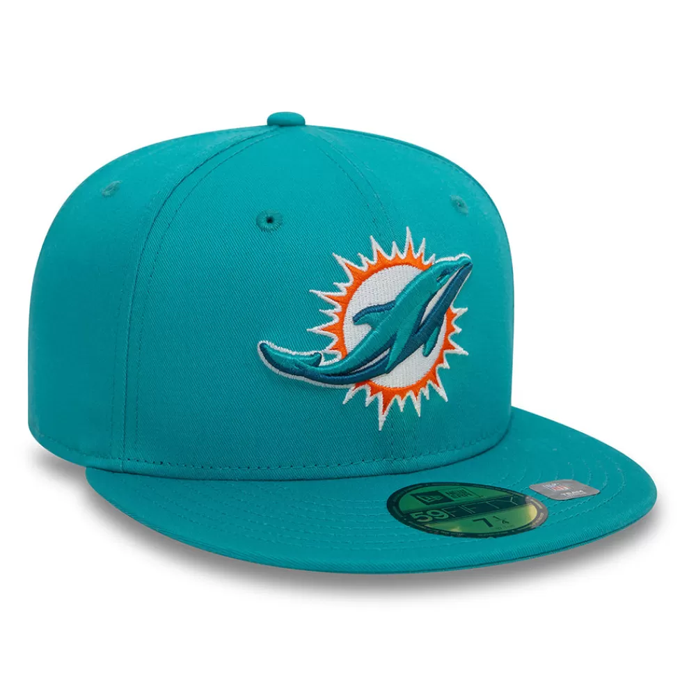 Casquettes De Baseball | Casquettes Homme^New Era Casquette 59FIFTY NFL OTC Miami Dolphins bleu sarcelle