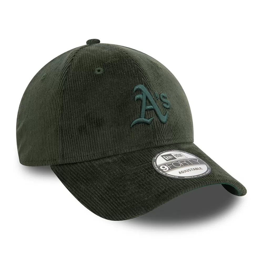 Casquettes De Baseball | Casquettes Homme^New Era Casquette 9FORTY MLB Cord Oakland Athletics vert foncé
