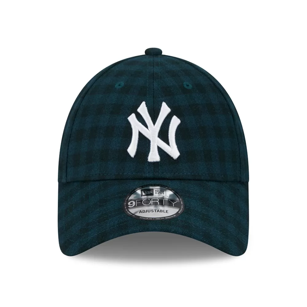 Casquettes De Baseball | Casquettes Homme^New Era Casquette 9FORTY MLB Flannel New York Yankees vert foncé-blanc