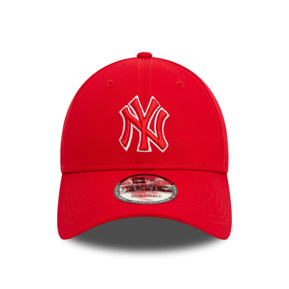 Casquettes De Baseball | Casquettes Homme^New Era Casquette 9FORTY MLB Team Outline New York Yankees écarlate-blanc