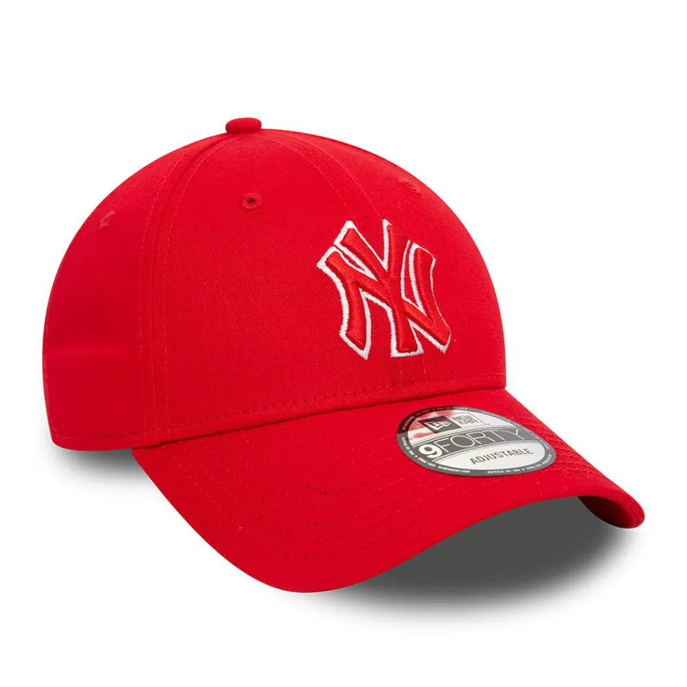 Casquettes De Baseball | Casquettes Homme^New Era Casquette 9FORTY MLB Team Outline New York Yankees écarlate-blanc